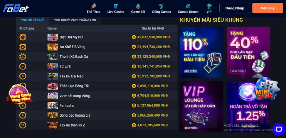 Khuyến mãi chào mừng 56win casino